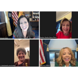 Photo of the Congresswomen during the press call.